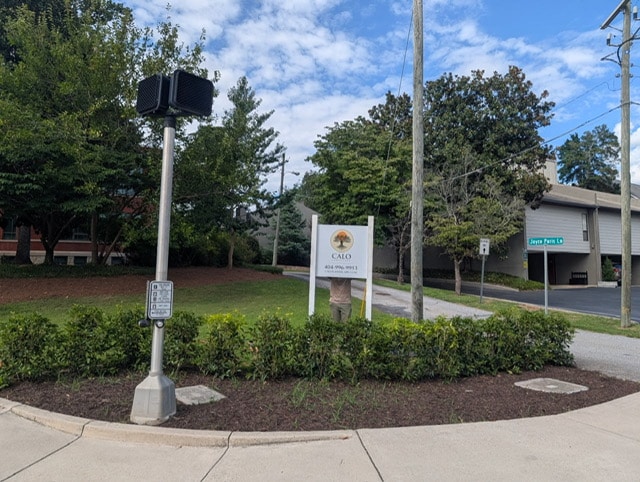 landscaping in front of elementary school